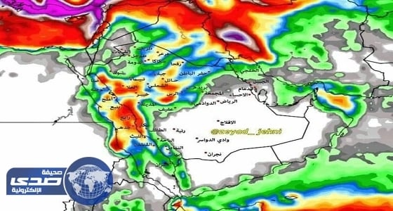 حالة جوية ماطرة تؤثر على معظم مناطق المملكة عدة أيام