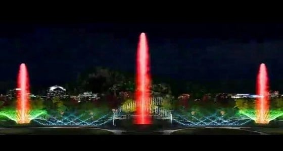 بالصور.. إنشاء أول نافورة تفاعلية بجازان