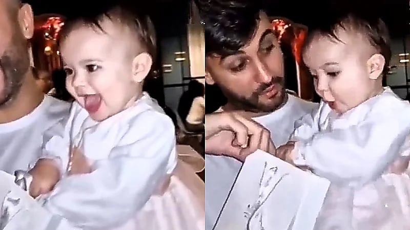 ردة فعل لطيفة من طفلة عند رؤية هديتها .. فيديو