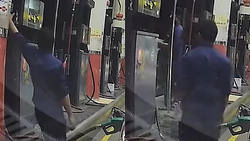 شاب يكشف تلاعب أحد عمال المحطات في تعبئة البنزين ومتابع يوضح الطريقة .. فيديو