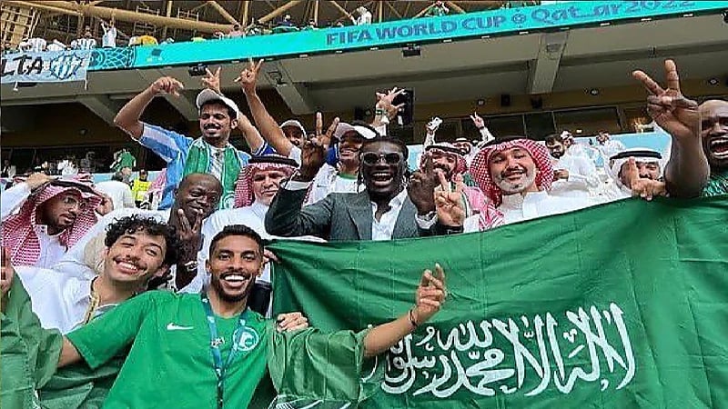 بالفيديو .. "غوميز" يحتفل بفوز الأخضر على الأرجنتين