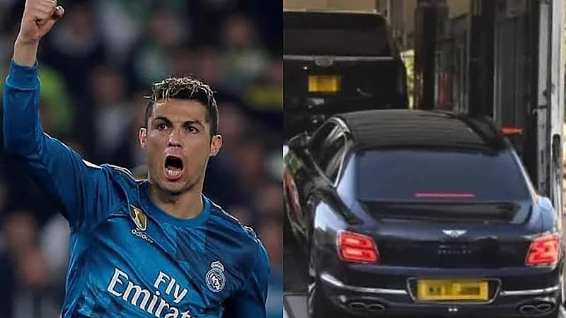 سيارات كريستيانو رونالدو الثمينة تعطل المرور فور وصولها مسقط رأسه