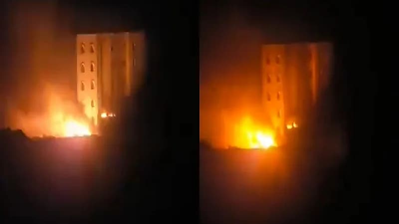 بالفيديو.. لحظة وقوع انفجارات عنيفة بمخازن أسلحة تابعة للحوثيين