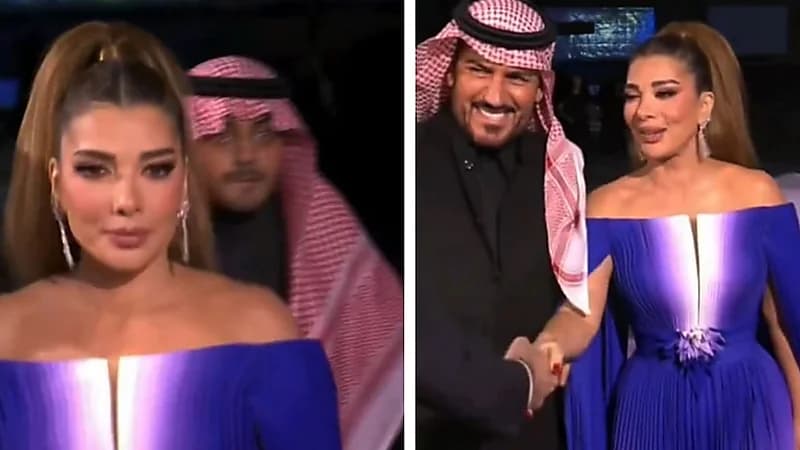 أصالة تتألق رفقة زوجها في حفل جوي أورد .. فيديو