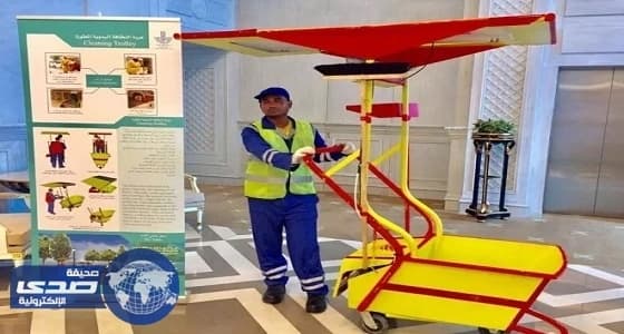 الشرقية: عربة يدوية متطورة لحماية رجال النظافة من أشعة الشمس