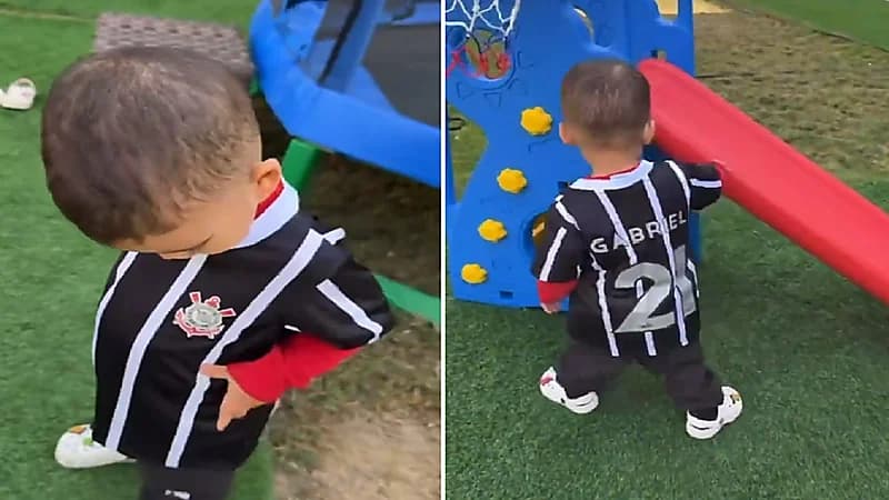 طفل مالكوم يرتدي شعار كورينثيانز .. فيديو