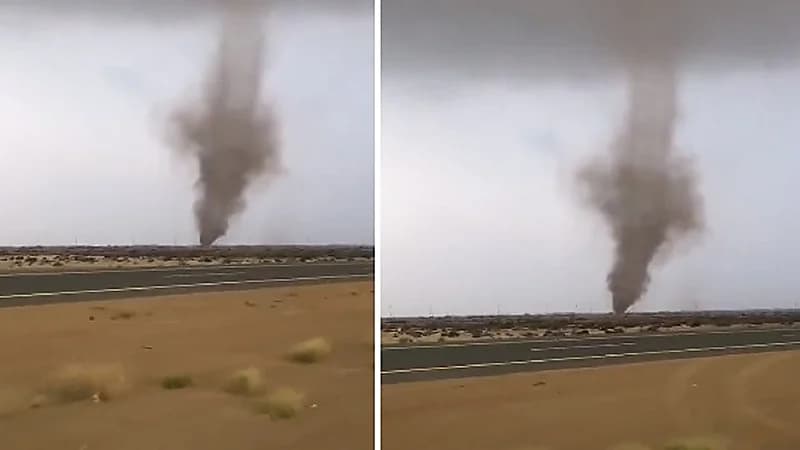 بالفيديو.. ظهور إعصار قمعي في الطوال