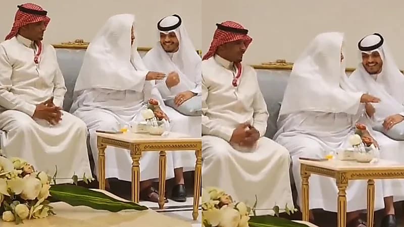 ردة فعل عفوية من شاب بعد إتمام عقد قرانه في جازان  .. فيديو