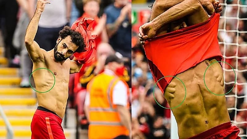 7 معلومات مثيرة عن عضلات محمد صلاح المنشارية