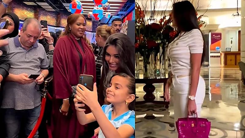 ياسمين صبري تحرص على إطلالتها في أحدث ظهور لها بجدة .. فيديو