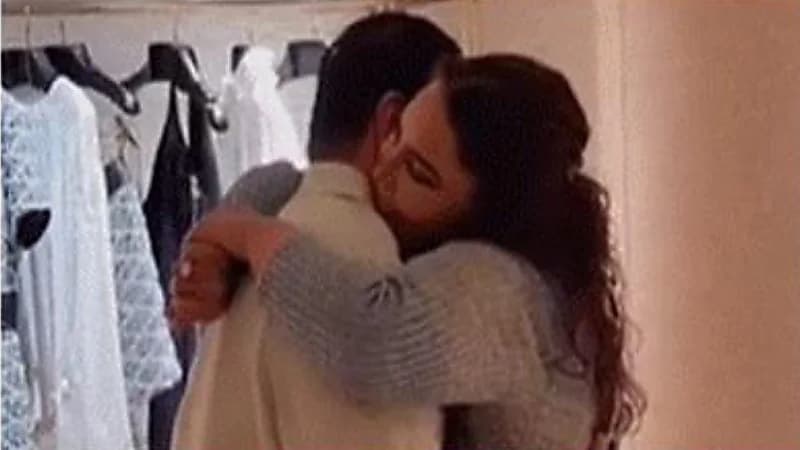 أحلام تحتضن زوجها بعدما قام بشراء شنطة أحلامها .. فيديو