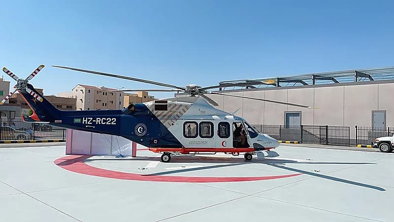 نقل أول حالة مرضية عبر الإسعاف الجوي من مستشفى رفحاء إلى القصيم