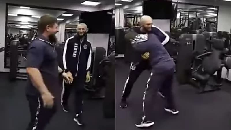 بالفيديو.. لحظة مصارعة رئيس الشيشان لبطل في الفنون القتالية