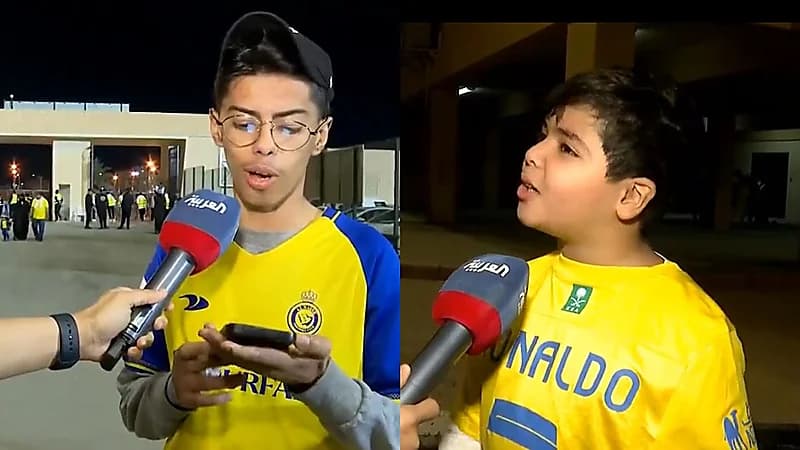 طالب نصراوي حضر مباراة النصر والفيحاء: الاختبار المدرسي صعب ورونالدو بينفعني .. فيديو