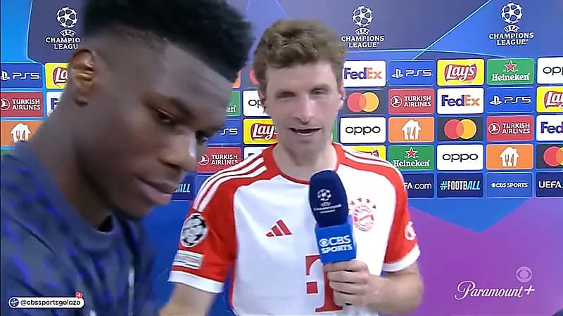 رد فعل طريف من مولر تجاه تشواميني أثناء مقابلة تلفزيونية .. فيديو