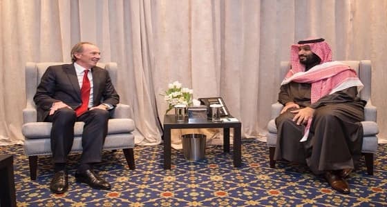 ولي العهد يلتقي رئيسي بنك " مورغان ستانلي " و " جي بي مورغان "