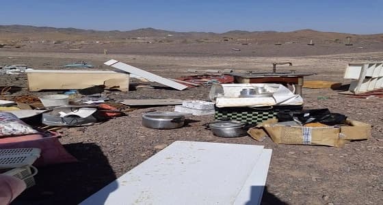 بالصور.. إزالة تعديات بمساحة 10000 متر بطريق " ينبع "