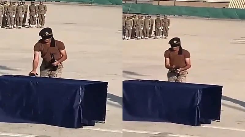 بالفيديو.. جندي يفكك السلاح ويركبه في أقل من 50 ثانية وهو مُغمض العينين