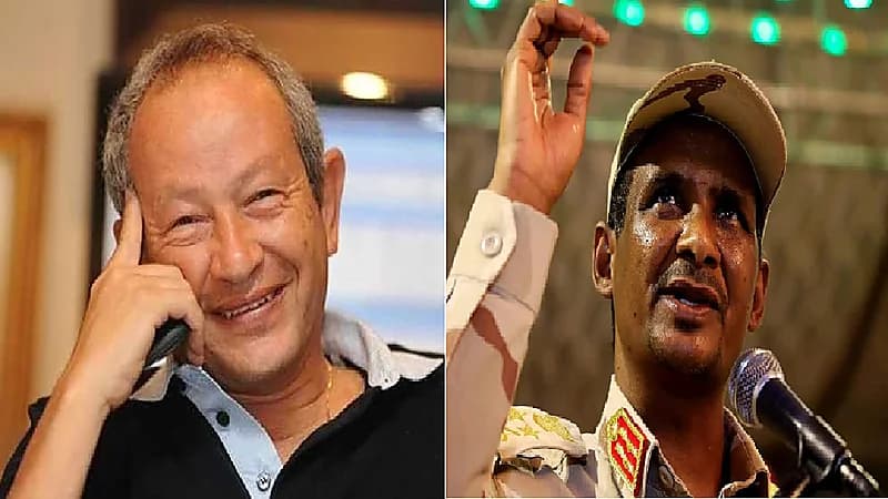 "حميدتي" لا يتابع سوى نجيب ساويرس .. والأخير معلقاً : " حنا قرايب"