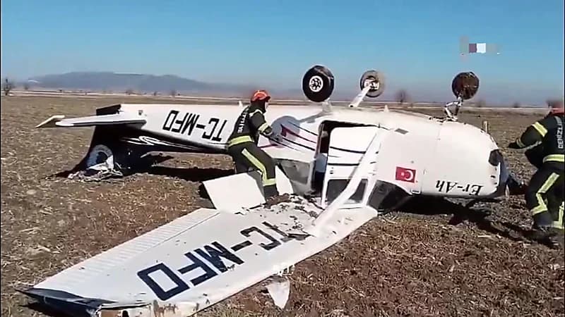 إصابة شخص في هبوط اضطراري لطائرة تركية.. فيديو