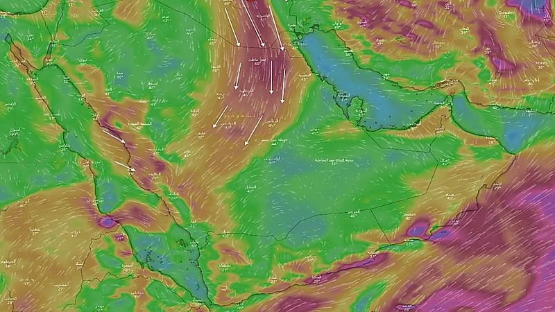 "المسند": رياح البوارح الشمالية الجافة والحارة تعاود نشاطها