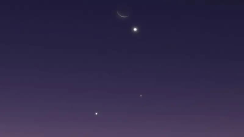 فلكية جدة: اقتران القمر النحيل وكوكب الزهرة غدًا