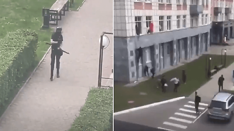 بالفيديو.. هجوم مسلح على جامعة روسية بطريقة "ببجي"