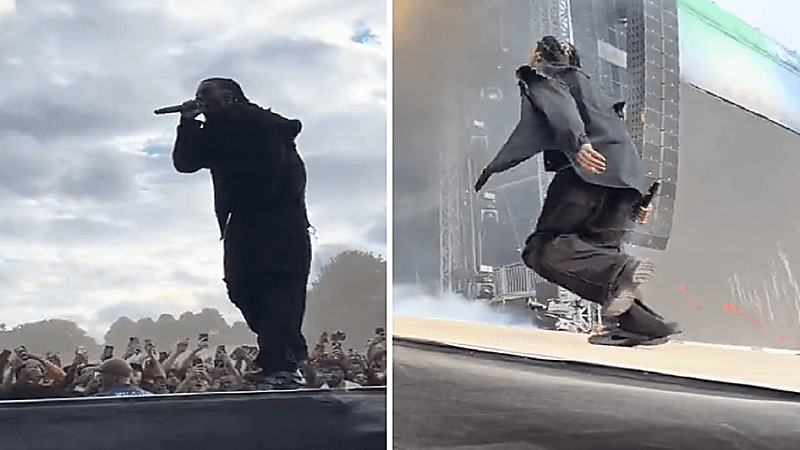 شاهد .. لحظة سقوط بوي كارتي بحفلته الأخيرة من على المسرح