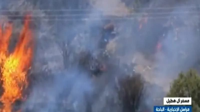 شاهد.. الدفاع المدني يسيطر على حريق المندق