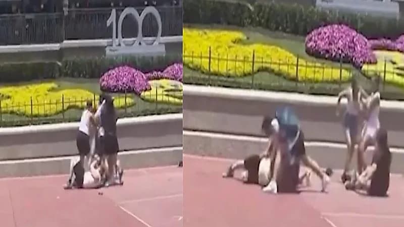 شجار عنيف بين عائلتين في ملاهي بسبب صورة.. فيديو