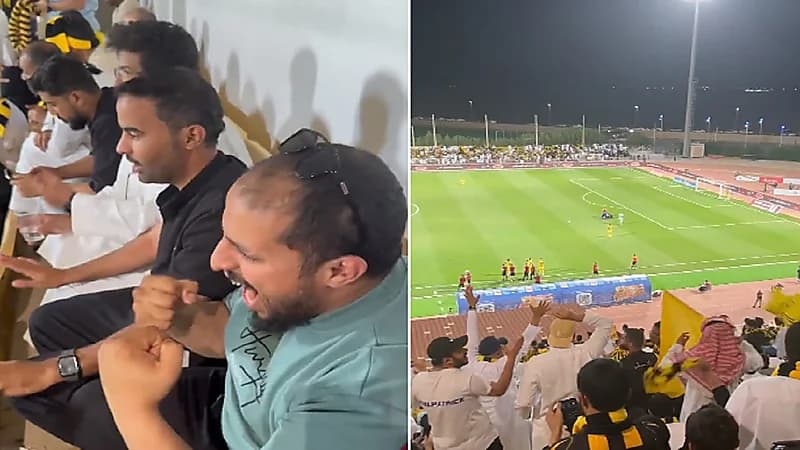فرحة جماهير الاتحاد بهدف الاتفاق على النصر.. فيديو