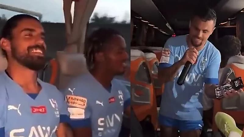 ميشيل يرقص ويطرب الفريق على أنغام جاك الدور بالباص .. فيديو