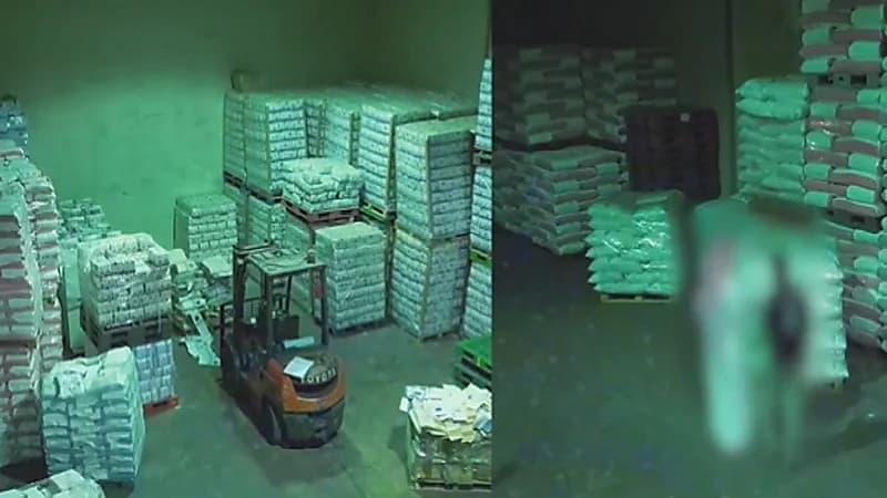 لحظة ضبط عمالة تغش الدقيق المدعوم.. فيديو