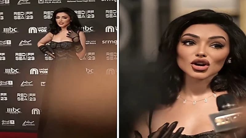 شوق الهادي بإطلالة جذابة في مهرجان البحر الأحمر .. فيديو