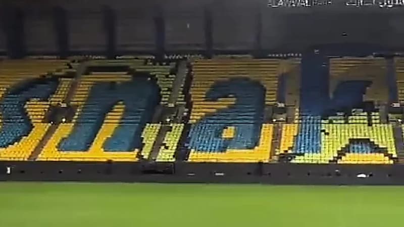 استعدادات جماهير النصر لمواجهة الفتح بـ تيفو مميز .. فيديو
