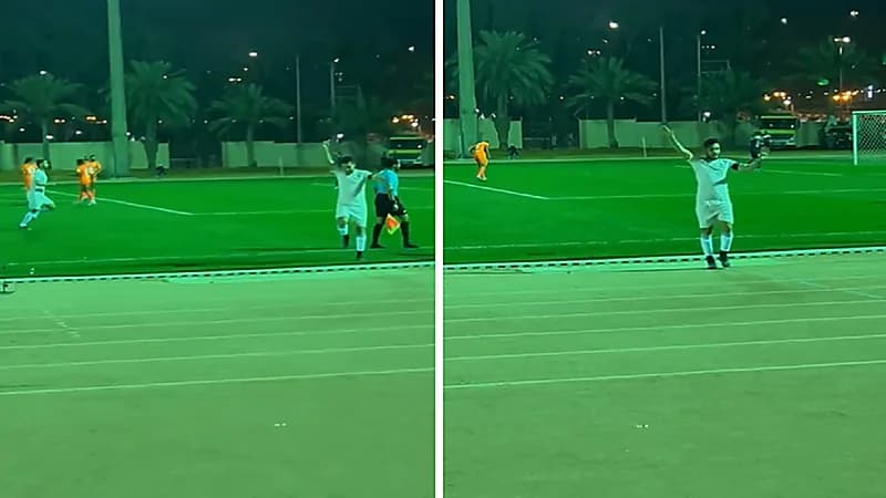 بيتروس يحتفل برقصة غريبة أمام جماهير الزلفي .. فيديو