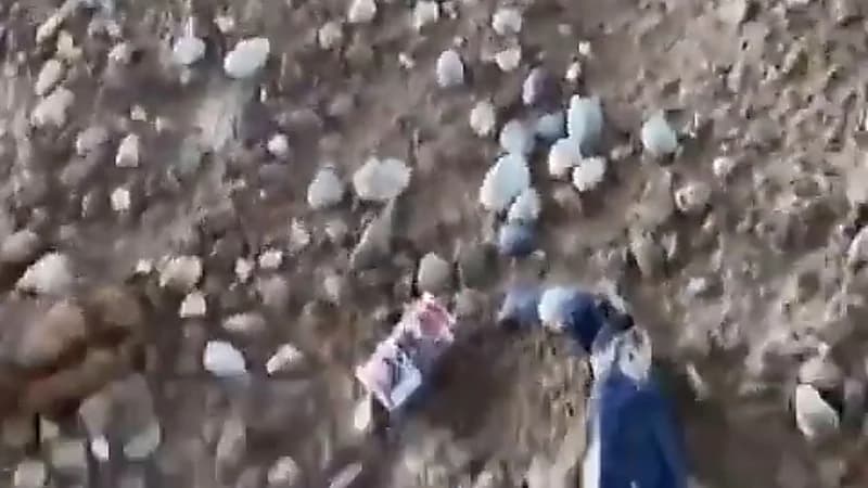 ظهور عدد كبير من أعمال السحر في نهر دجلة بعد انخفاض منسوب المياه .. فيديو