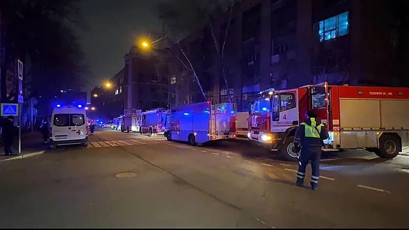 اندلاع حريق في مبنى إداري بموسكو ..فيديو