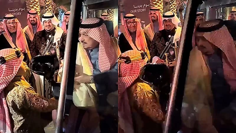 أمير الرياض يمازح أصغر صقار: وين الحباري؟ .. فيديو