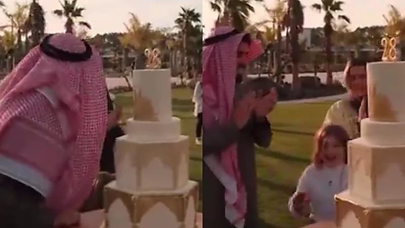 نيفيز يحتفل بعيد ميلاده الـ 28 بالزي والشماغ وسط أسرته   .. فيديو