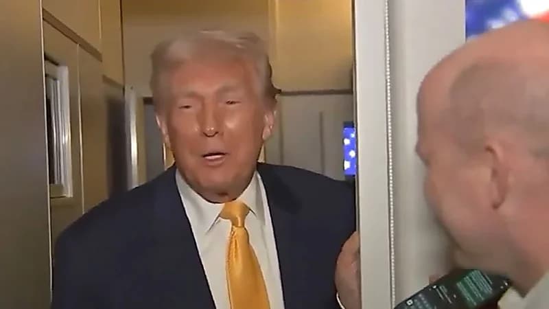 ترامب للصحفيين: أنا متاح دائمًا على عكس بايدن.. فيديو