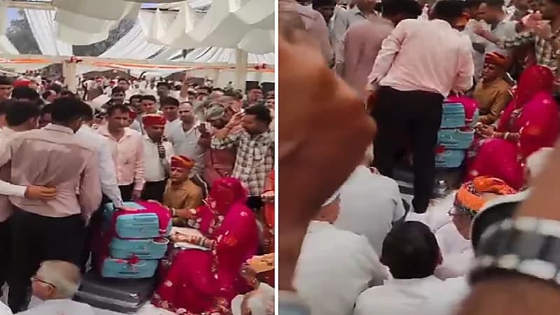 امرأة هندية تُقدم أكبر مهر في تاريخ ولاية راجستان لعريسها .. فيديو