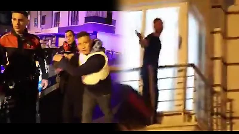 شاب يواجه الشرطة بمسدس لعبة.. فيديو