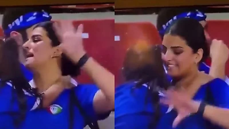 ردة فعل طريفة من مشجعة كويتية لـ طفلتها بعد خسارة الكويت .. فيديو