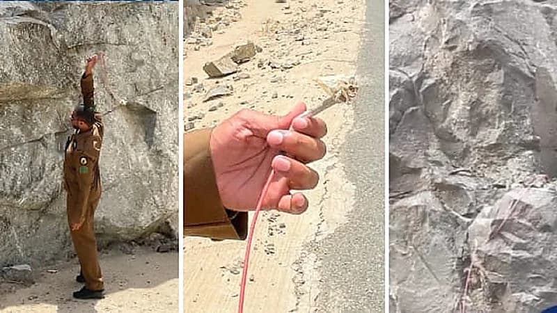 بالفيديو.. الجهات الامنية تؤكد عدم وجود مايثير الهلع لاسلاك ديناميت أم حطب