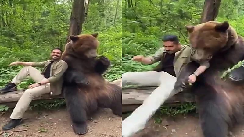 عبدالله الودعاني يتعرض للعض من دب .. فيديو