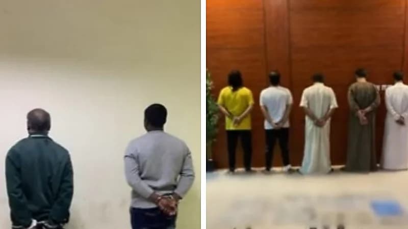 شاهد.. مجرمون يسقطون في قبضة رجال الأمن