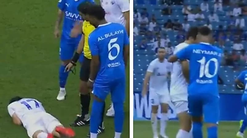 غضب نيمار على لاعب نافباخور .. فيديو