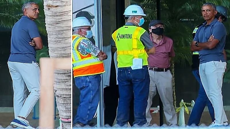 شاهد.. باراك أوباما يتفقد بناء مجمعه السكني في هاواي