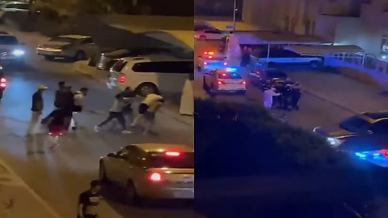 بالفيديو.. اندلاع مشاجرة عنيفة بين عائلتين في الكويت